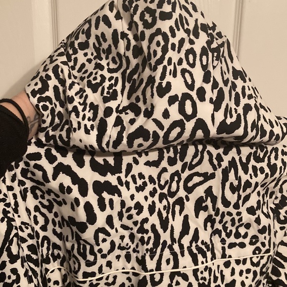 Chicos Cheetah-Print Trench Rain Coat - Picture 7 of 8